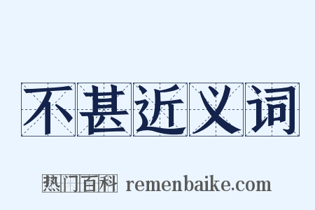 不甚近义词是什么意思的图片